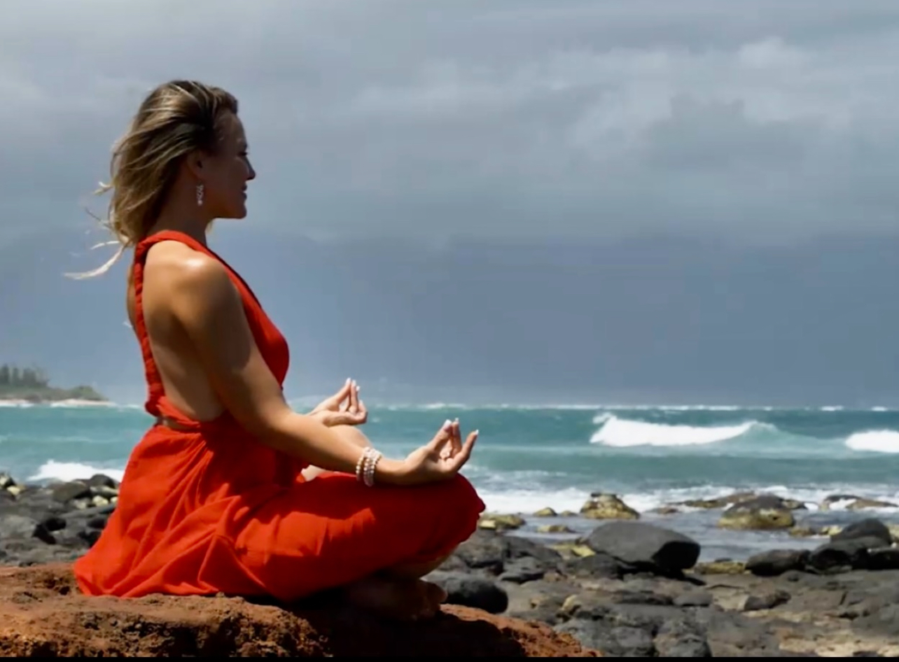 Meditation on the coast